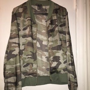 Green Camouflage bomber jacket
